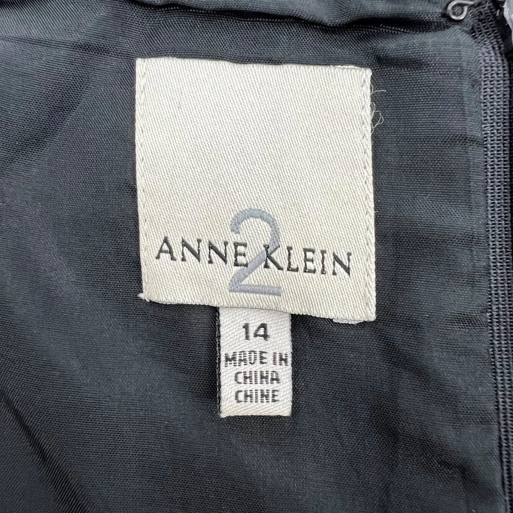 Anne Klein Black‎ Midi Skirt Women's Size 14 Zipper Closure Straight Skirt
